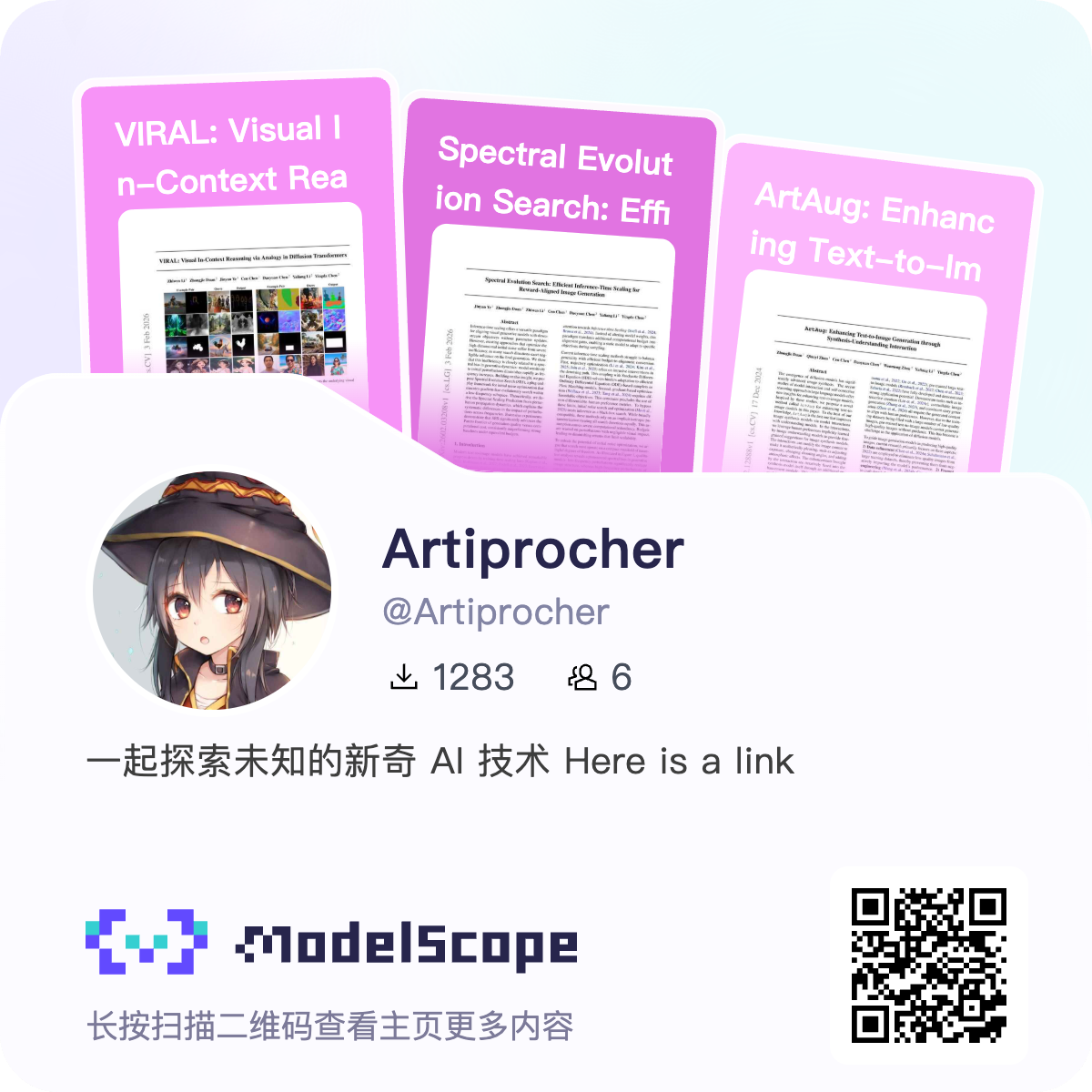 Artiprocher的魔搭名片